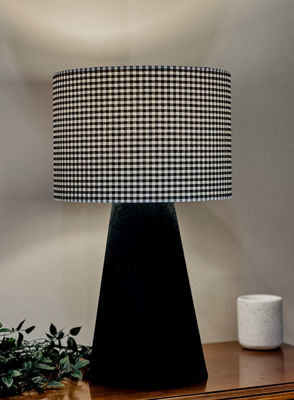 Noire Handmade Table Lamp with Black Base