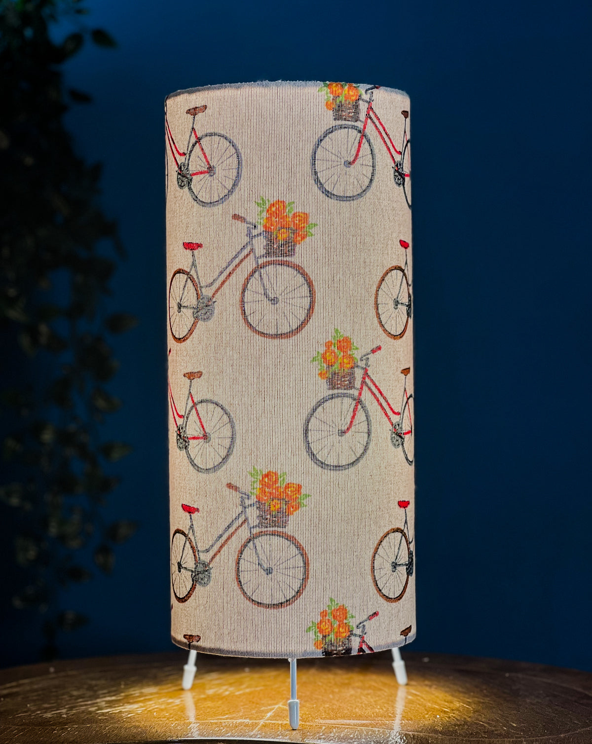 Table Bicycles Cylinder Lamp