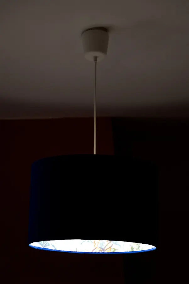 Toucan - Green Velvet Drum Lampshade