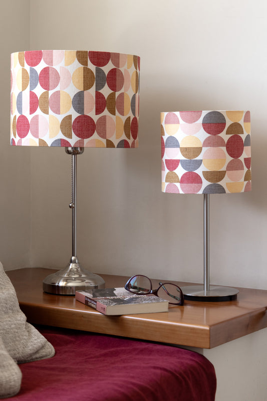 Warm Tone Circles -  Bronze Interior Abat-jour Cylindrique 
