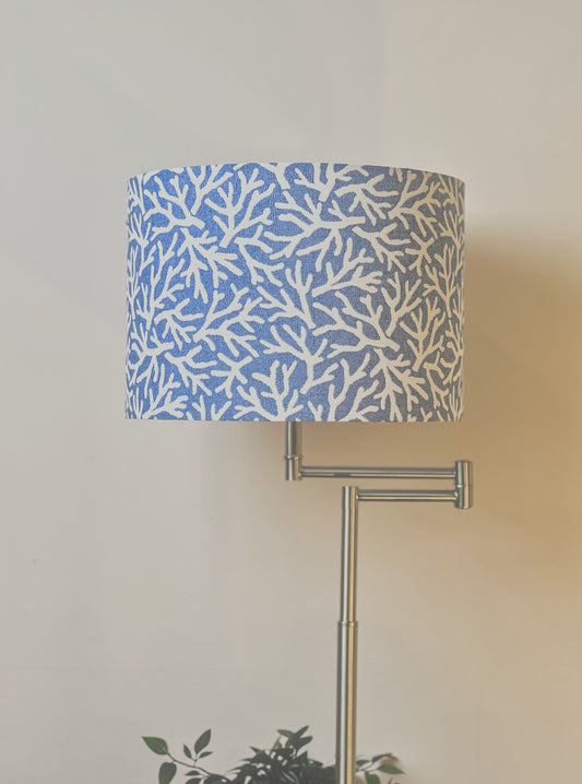 Blue Coral Drum Lampshade