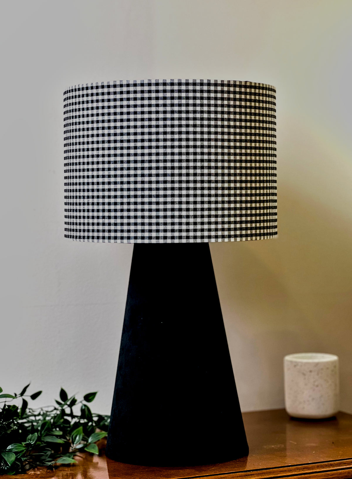 Noire Handmade Table Lamp with Black Base