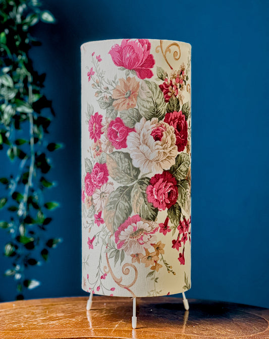 Table Rosalie Red Cylinder Lamp
