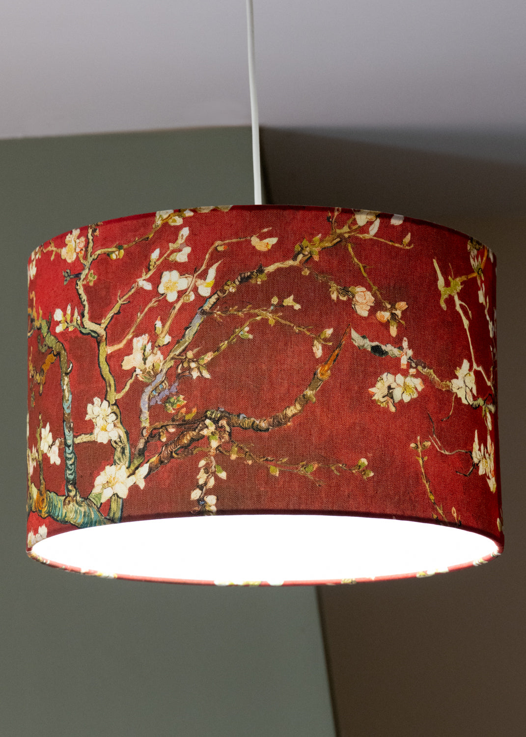 Almond Blossoms Red Van Gogh Abat-jour Cylindrique